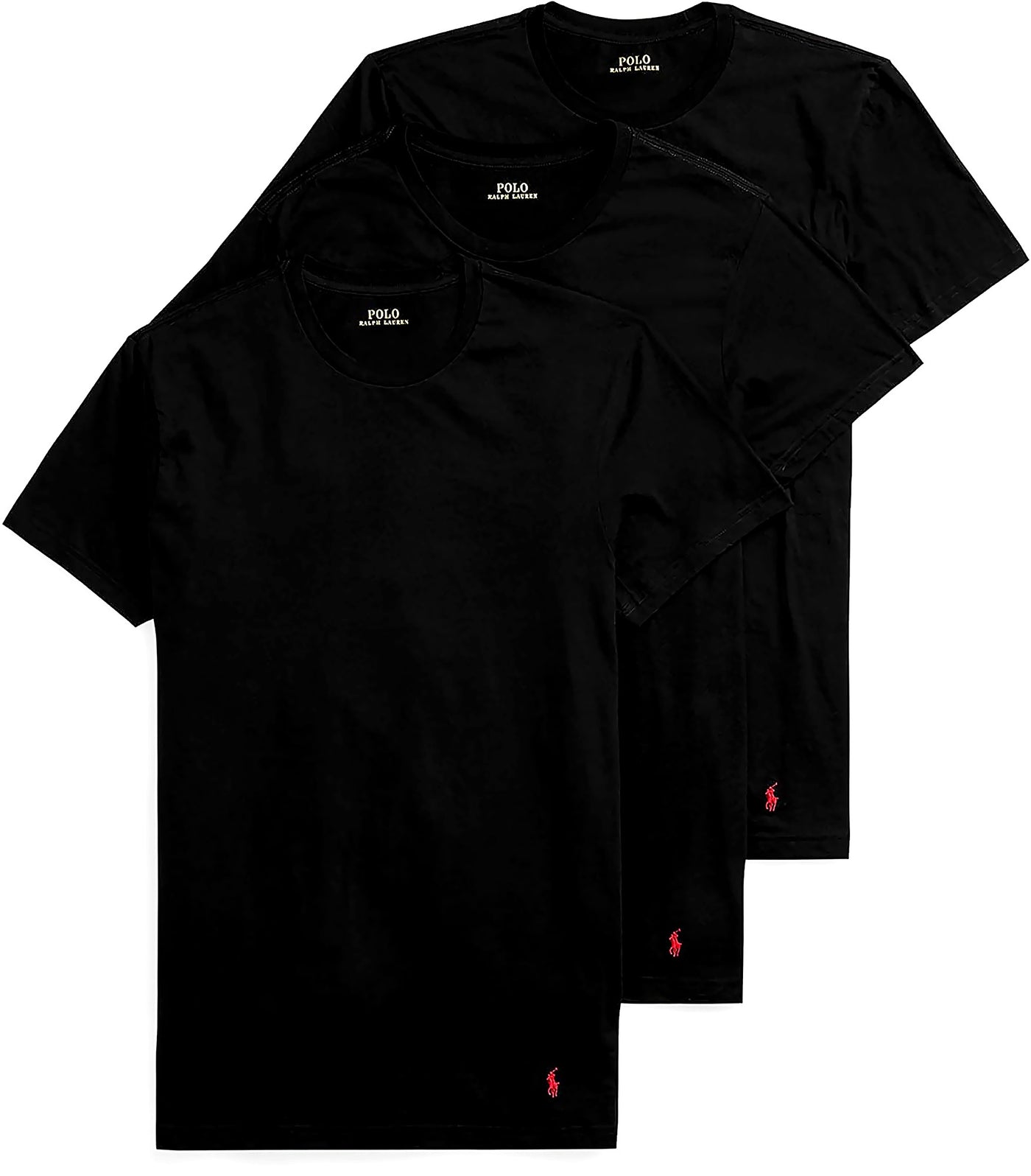 POLO RALPH LAUREN Men's T-Shirt, 3-Pack, Classic Men's Cotton Crewneck Shirts, Moisture-Wicking, (Lo