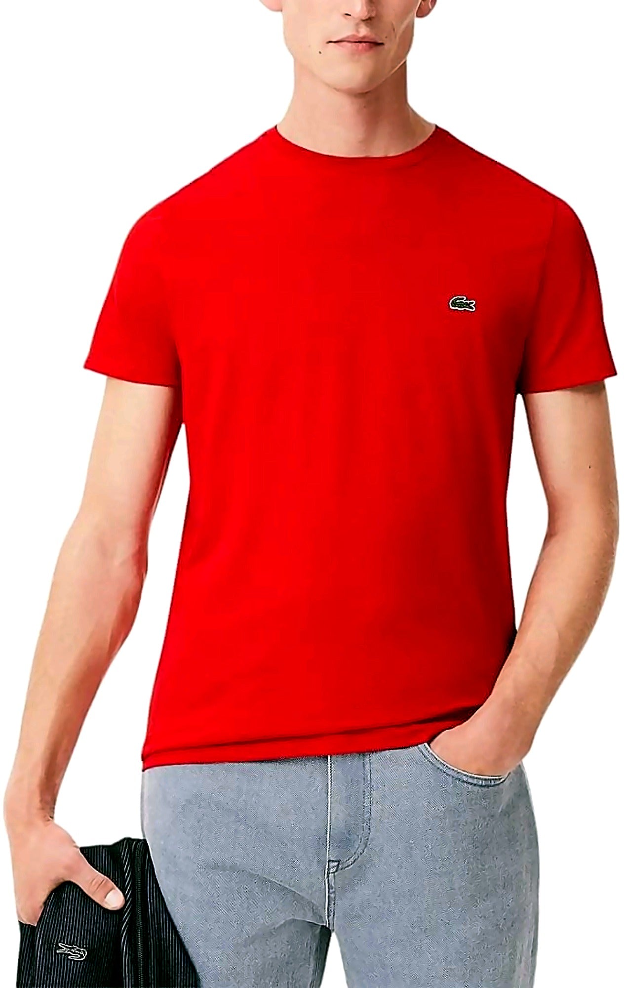 Lacoste Monochrome Cotton Pima Jersey Crew Neck T-Shirt