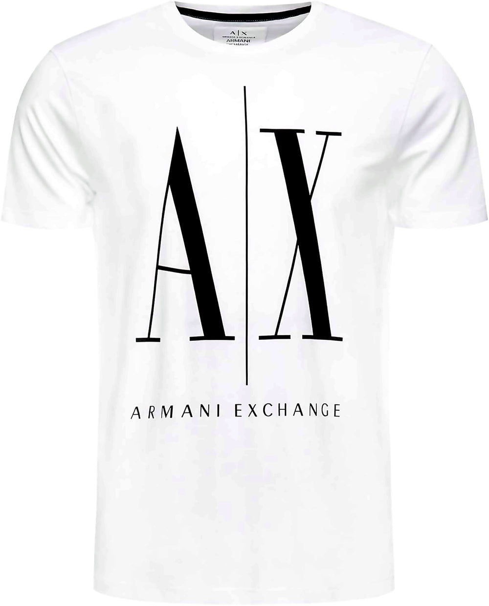 Armani Exchange A|X Mens Icon Graphic T-Shirt T Shirt, White W/Black Print, Small US