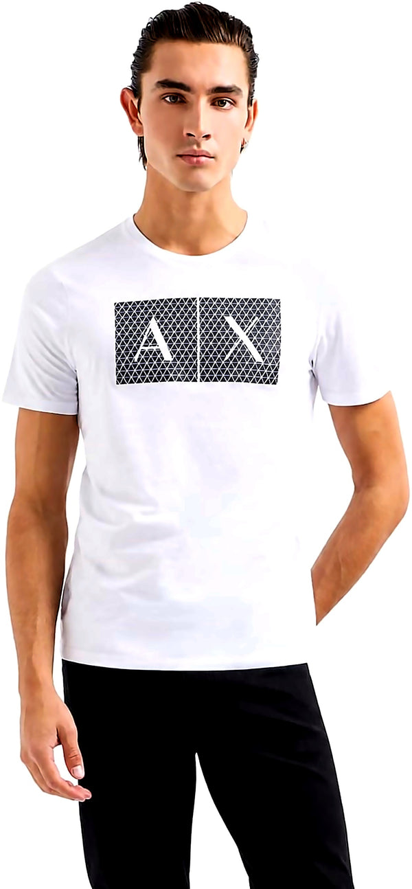 Armani Exchange Men's Logo Tee Grid Logo