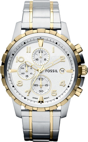 Fossil Dean chronograph watch, stainless steel