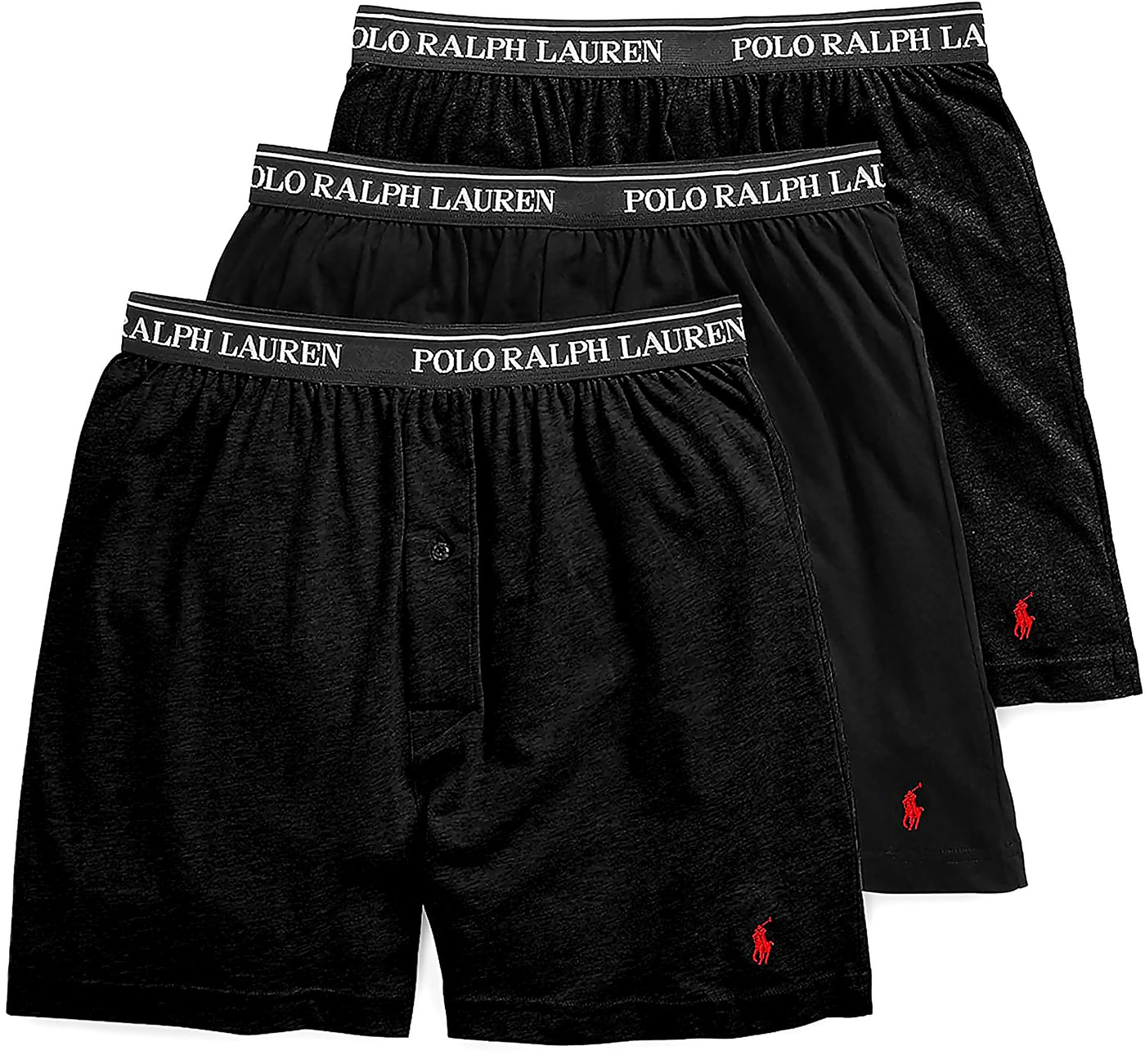 POLO RALPH LAUREN Underwear Boxers Pack, 3-Pack, Classic Fit Cotton Knit Boxer, 100% Cotton Moisture