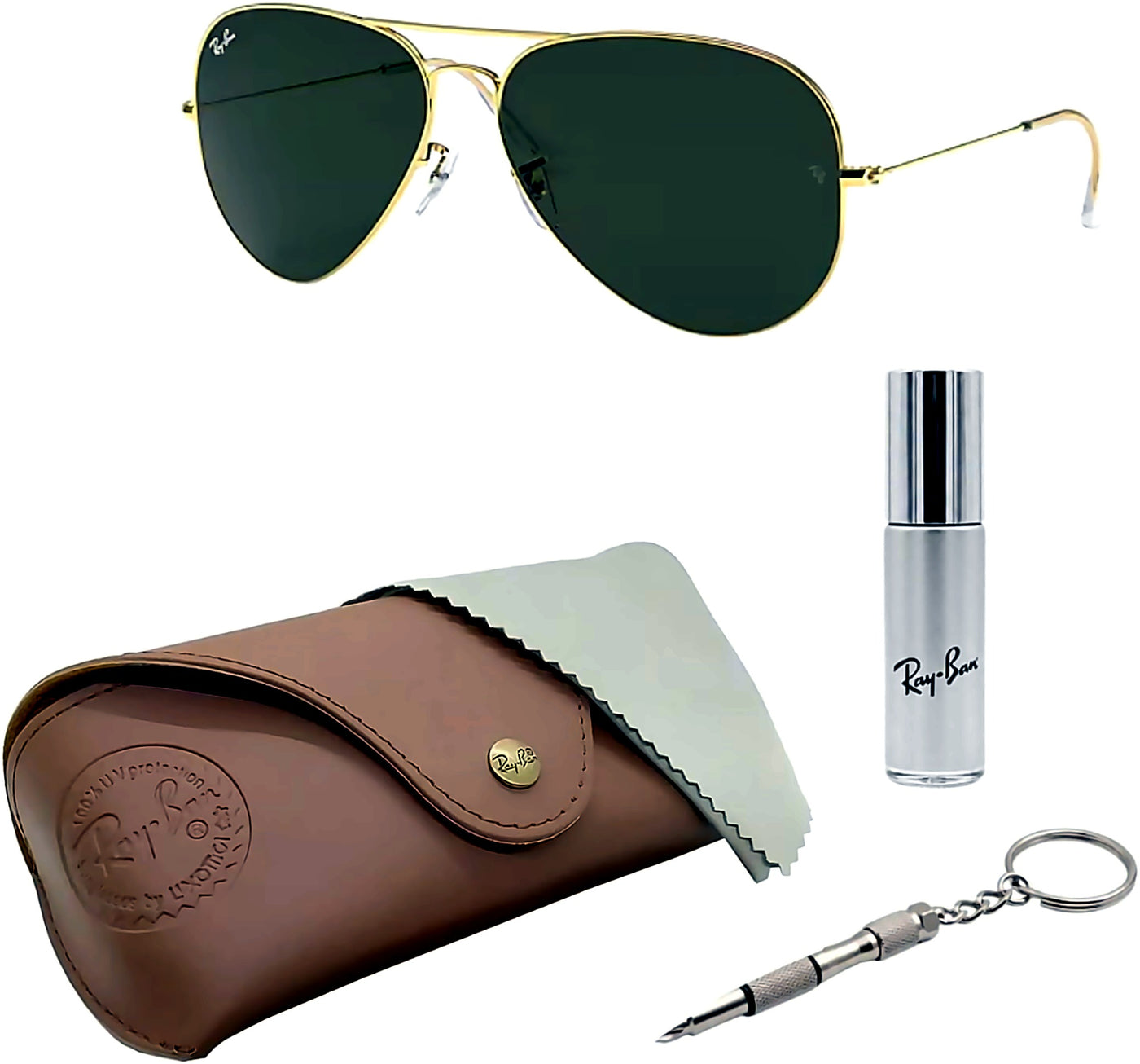 Ray-Ban Unisex-Adult RB3026 Large Metal II Aviator Sunglasses