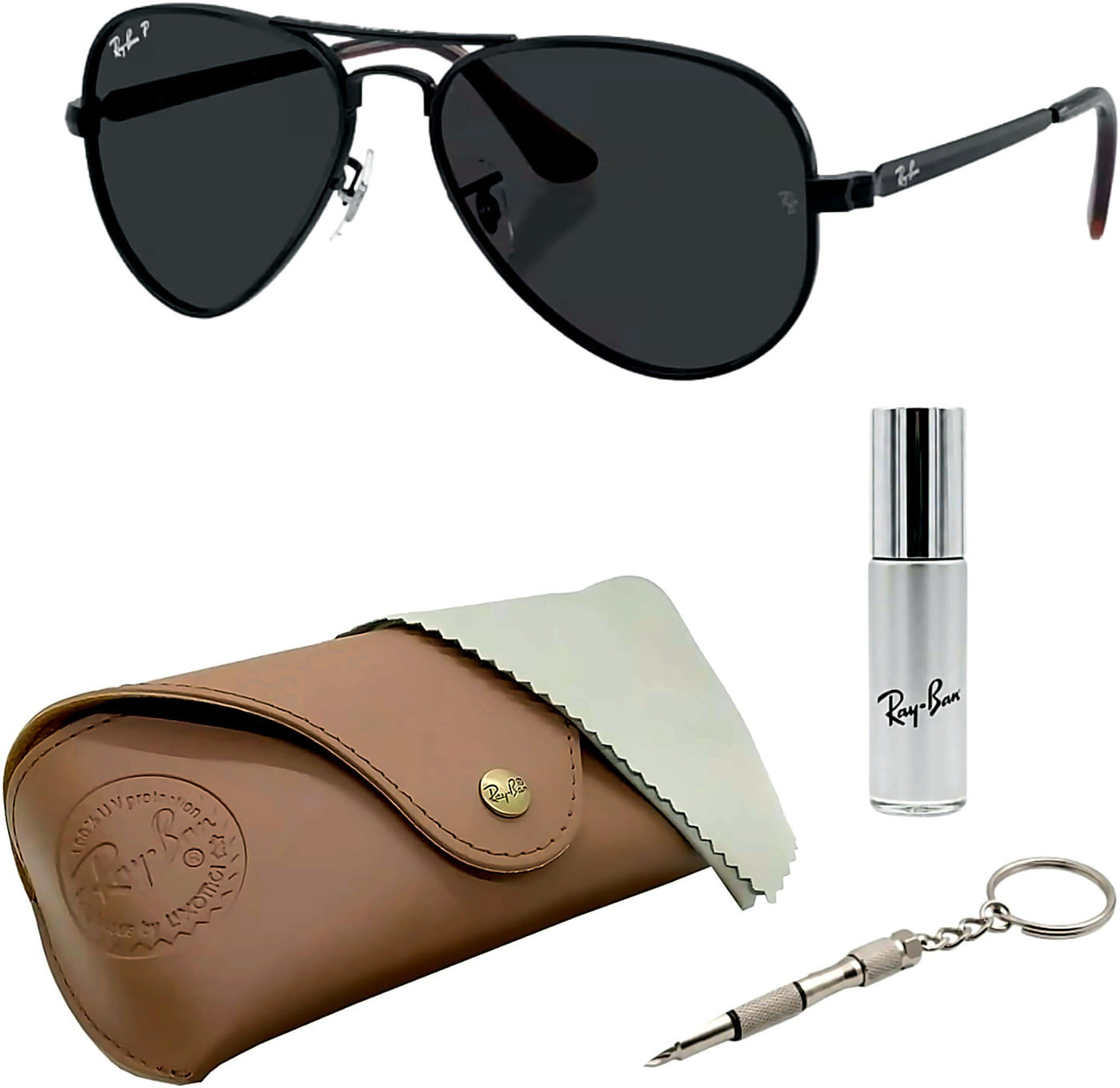 Ray-Ban RB3925 AVIATOR MAX Pilot Shaped Sunglasses for Men & Women with Official RAYBAN Eyewear Kit – Classic Timeless Design