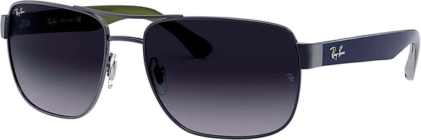Ray-Ban RB3530 Square Sunglasses, Gunmetal/Light Grey Gradient, 58mm