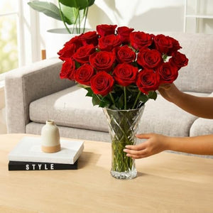 Aquarossa Fresh Cut Roses — 24 Red Stems