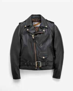 Schott NYC 618 Perfecto motorcycle jacket in brown steerhide, front view