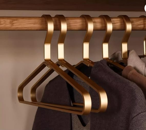 The Wardrobe System — Matte Gold Hangers, Set of 90