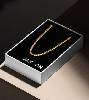 JAXXON 5mm Cuban Link Chain gold, still life detail