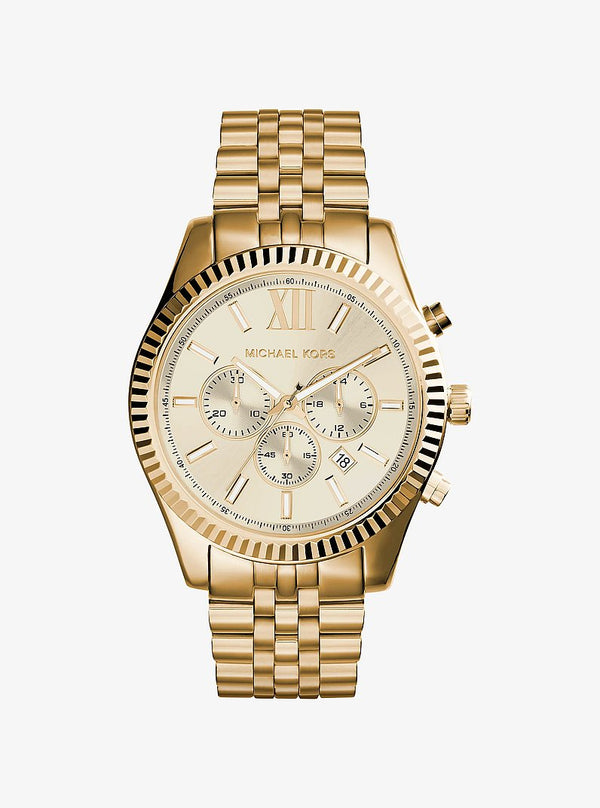 Michael Kors Lexington Men's Gold-Tone Chronograph Watch