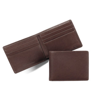 Leatherology Thin Bifold wallet in brown full-grain leather