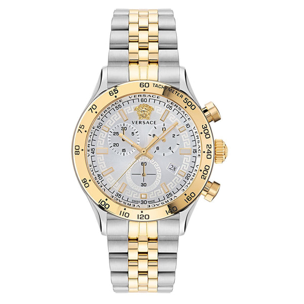 Versace Hellenyium Two-Tone Chronograph Watch, 44mm