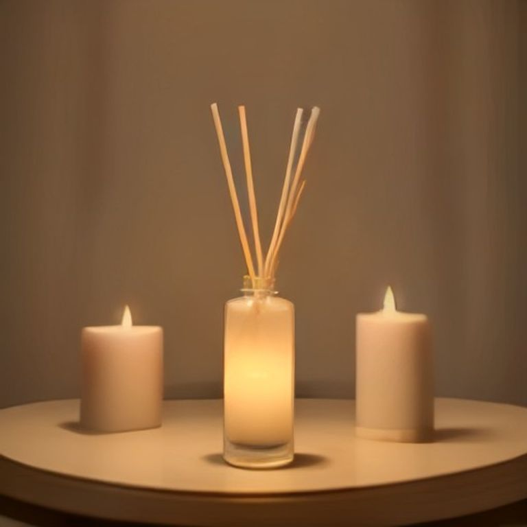 Scent Décor Luxury Reed Diffuser for Home Set with Scented Sticks and Essential Oil Refill in Glass — Executive Edition