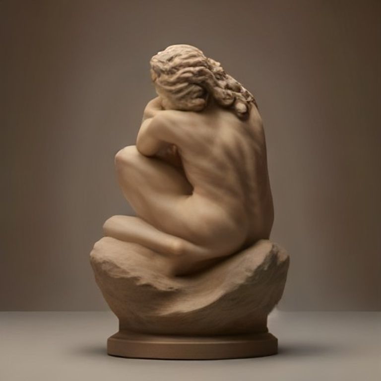 Ozzptuu Sandstone Resin Thinker Style Abstract Sculpture Statue Collectible Figurines Home Office Bo — Executive Edition
