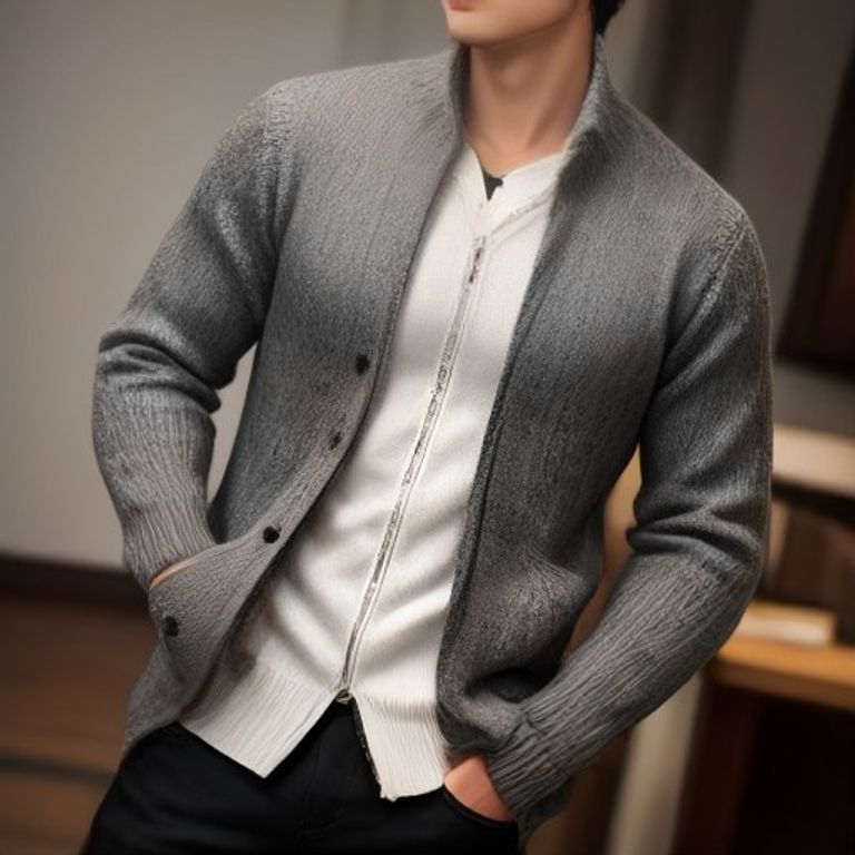 Yeokou Men's Casual Slim Full Zip Thick Knitted Cardigan Sweaters with Pockets — Executive Edition
