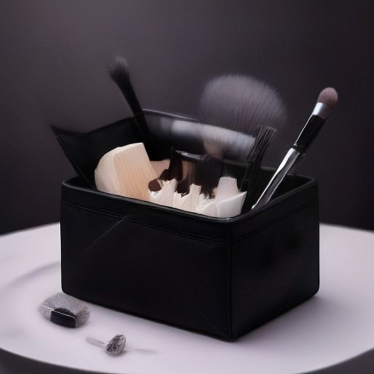 LORYP Makeup Brush Holder Crystal Brushes Cup Black PU Make up Brush Case Bag Storage for Women (Black-Large) — Executiv