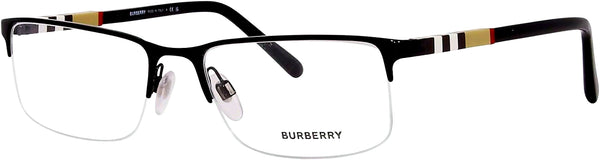 Burberry BE 1282 Eyeglasses — Black Palladium, 55mm