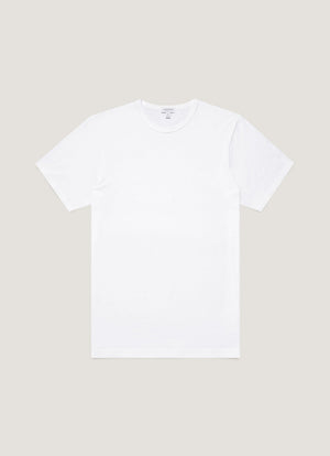 Sunspel Classic T-Shirt in white, alternate view