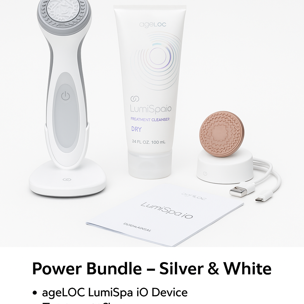 ageLOC LumiSpa iO Smart Facial Cleansing Device - Premium Power Bundle | KZ LUXURY