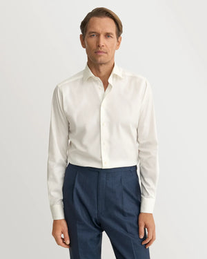Eton Solid Signature Twill Shirt, product shot